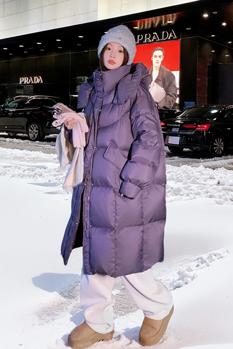 Alice Hooded Duck Down Puffer Coat – Vivian Seven