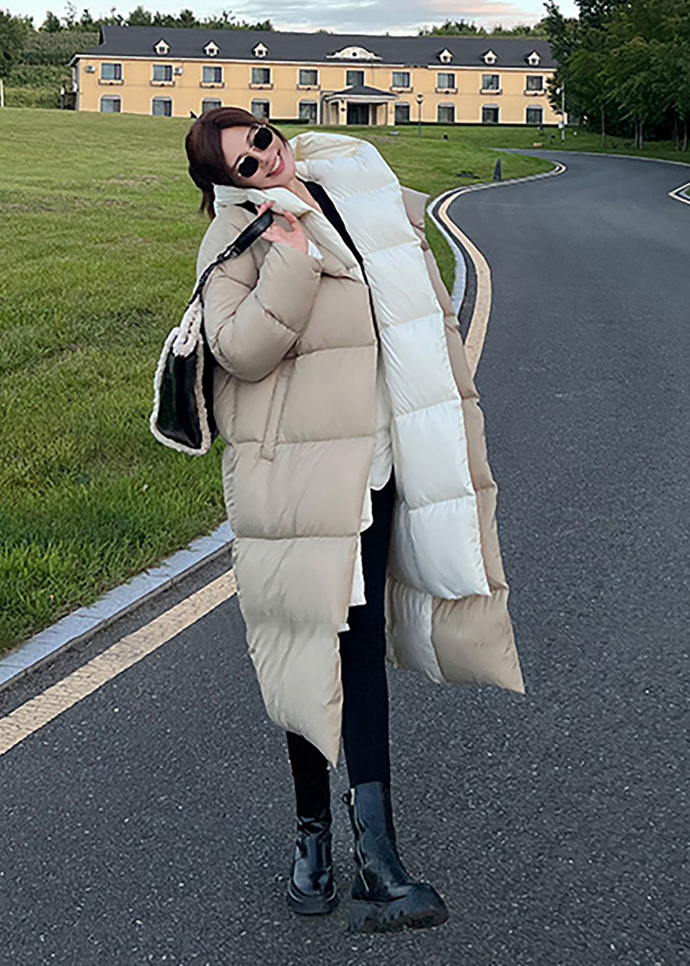 Oversize Hooded Long Down Puffer Coat – Vivian Seven