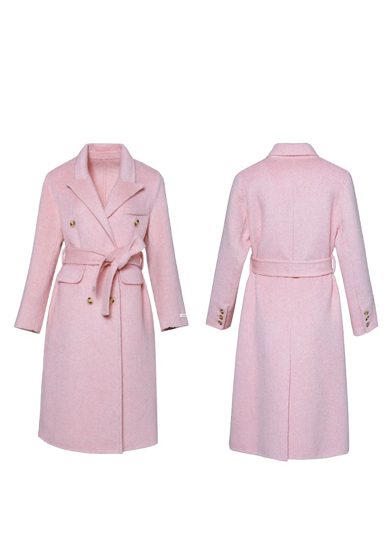 Pink Wool Blend Coat