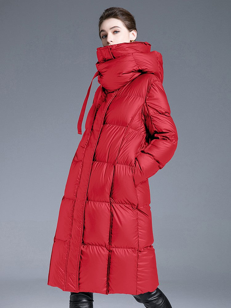 Sadie Hooded Down Puffer Long Coat