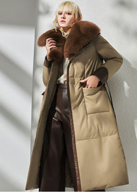 Leather Down Coat