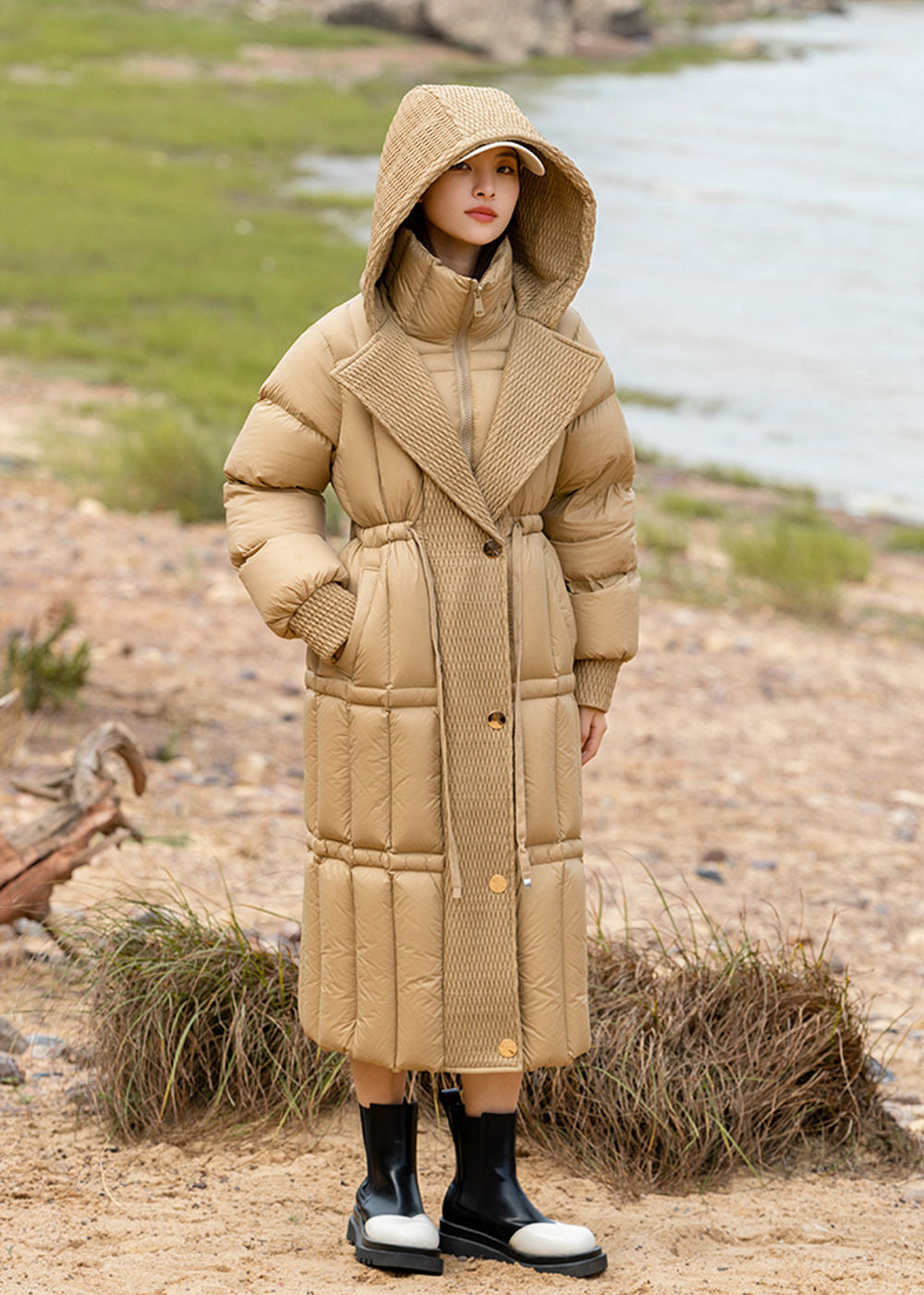 Women's maxi down puffer coat sale