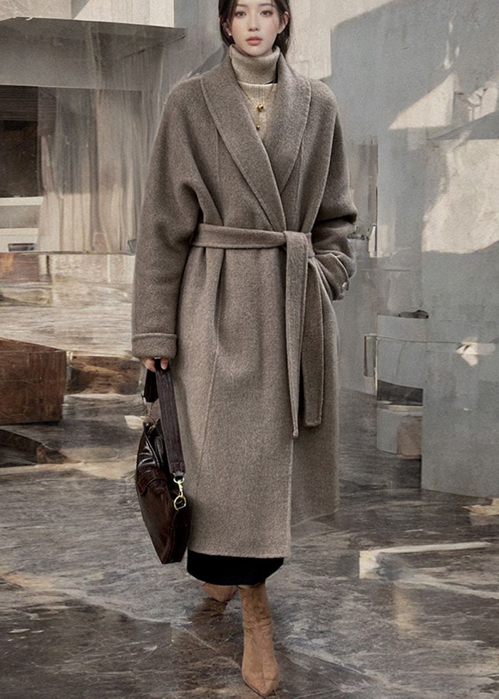Oversize Wrap Long Wool Coat – Vivian Seven