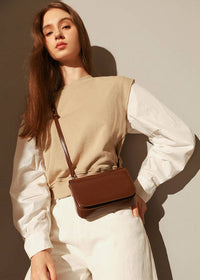 Leather Flap Crossbody Bag