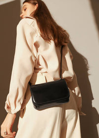 balck leather crossbody bag