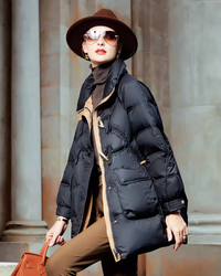 사차 오리 다운 &amp; 깃털 퍼퍼 코트