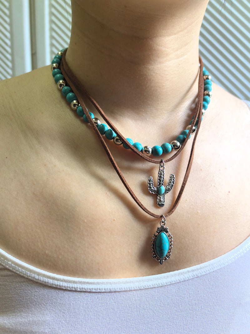 HappyU&M Bohemian Long Layered Necklace - Wood Beads & Tassel, 45cm Three-Tier Fringe Chain For Women