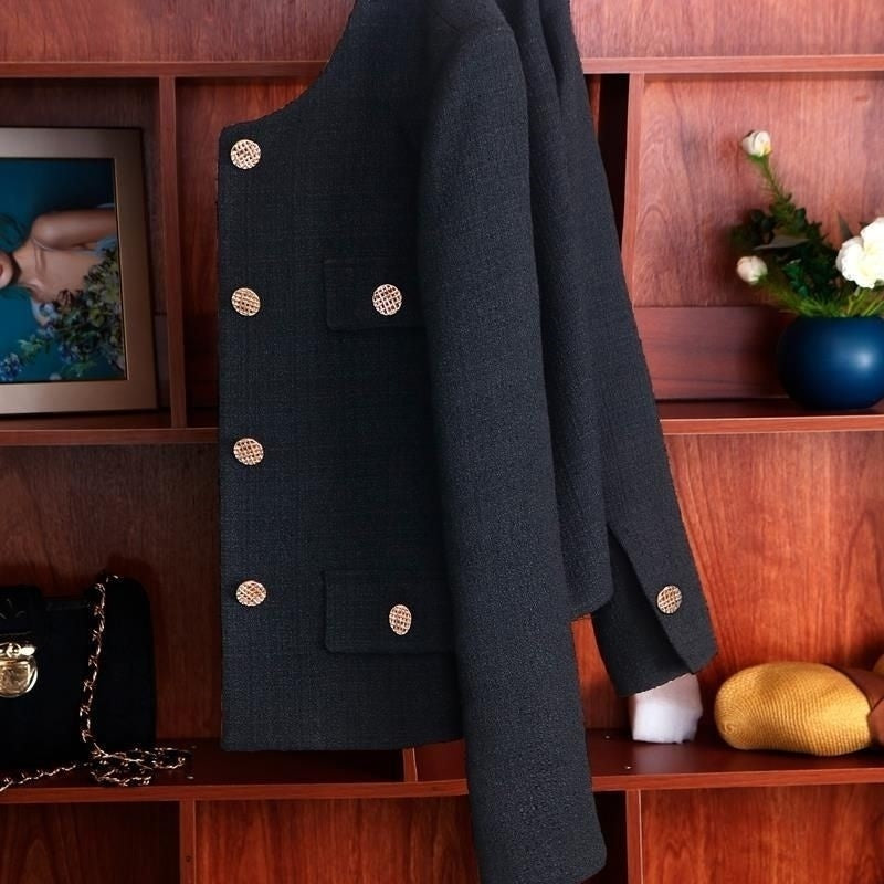 Balmain - Gray & Black Tweed Plaid Jacket