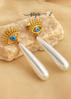 Devil's Eye Series 18K Gold Plate Drop Earrings