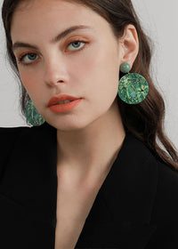 Women's Jewelry Green Jungle Acrylic Drop Earrings