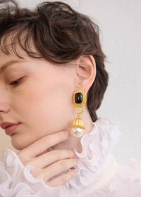 golden drop earrings