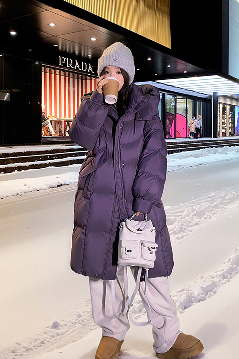 Alice Hooded Duck Down Puffer Coat – Vivian Seven