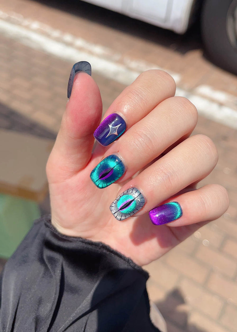 square fake nails