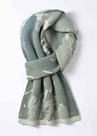 Women's Winter Abstract Print Wool Long Scarf