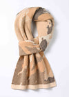 Women's Winter Abstract Print Wool Long Scarf