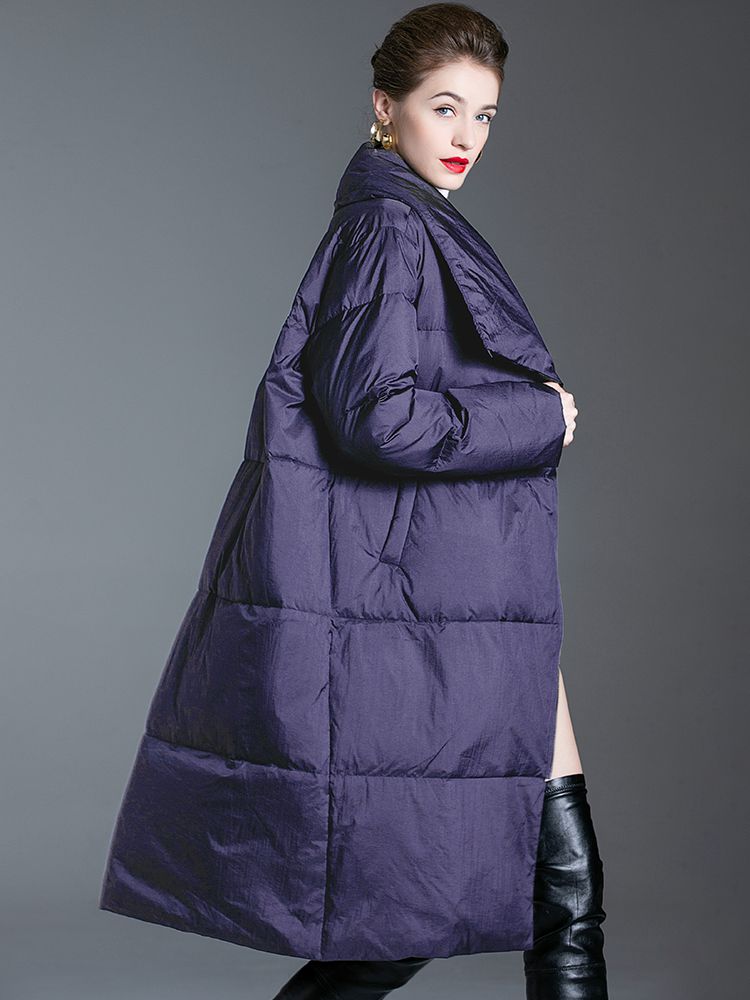 Women's Winter Asymmetrical Utility Collar Down Puffer Coat