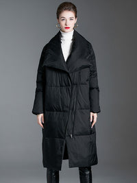 Women's Winter Asymmetrical Utility Collar Down Puffer Coat