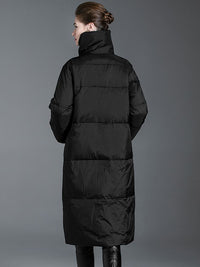 Women's Winter Asymmetrical Utility Collar Down Puffer Coat