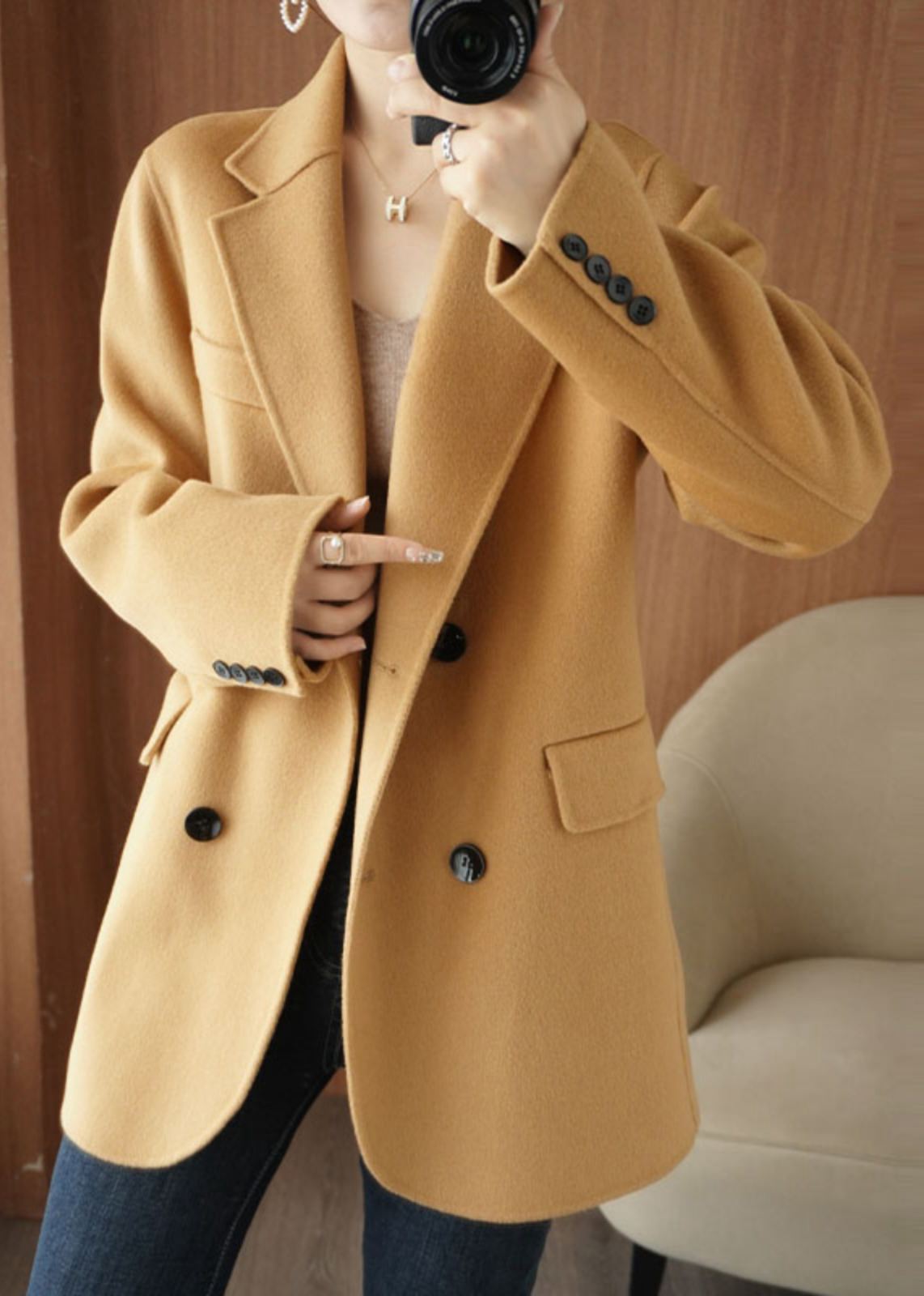 Double Face Australian Wool Blazer – Vivian Seven