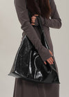 Black Soft Genuine Leather Tote Bag