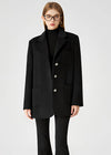 women's wool blend black blazer