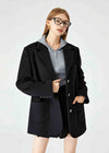 women's wool blend black blazer