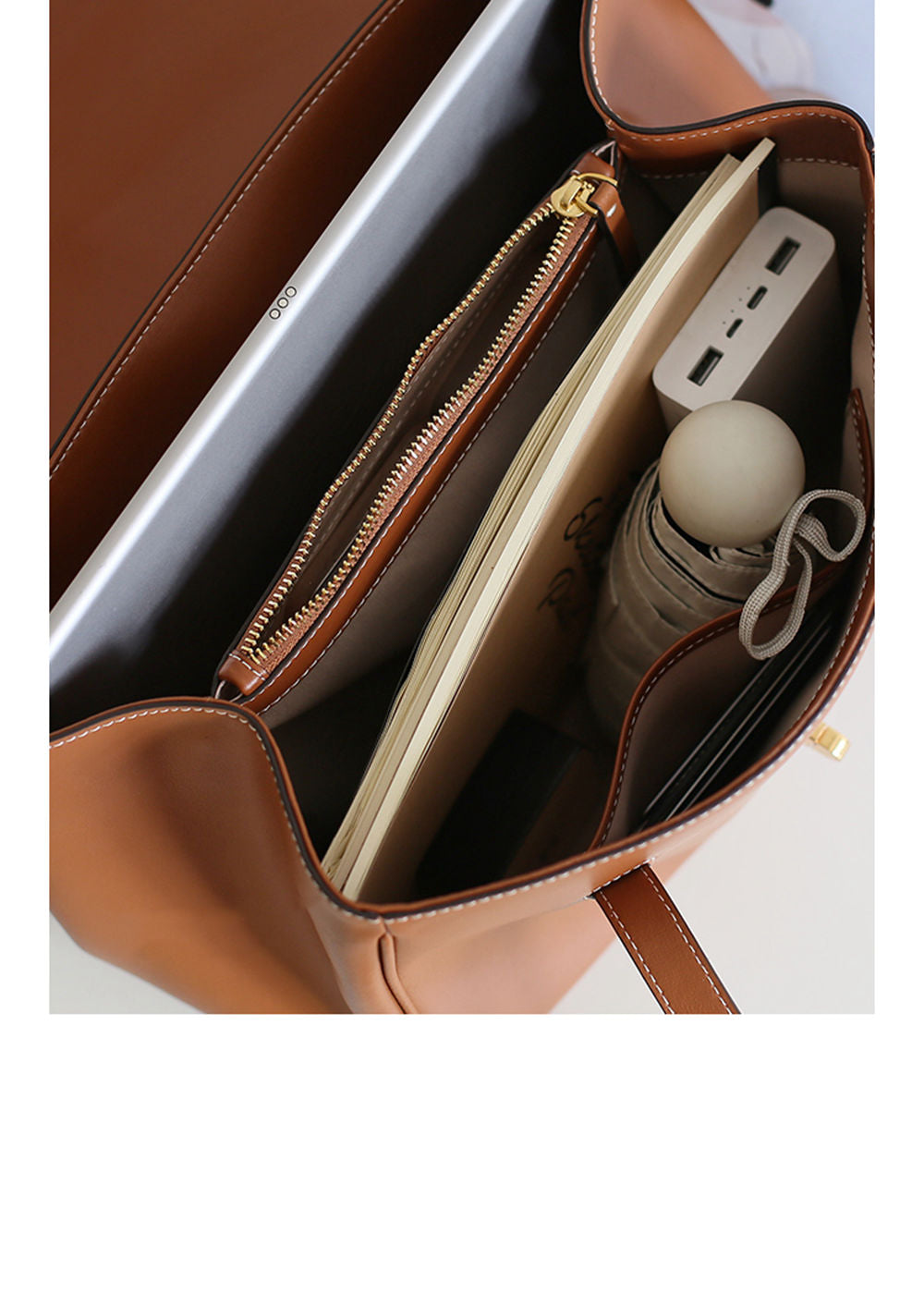 Turnlock Flap Leather Tote Bag – Vivian Seven