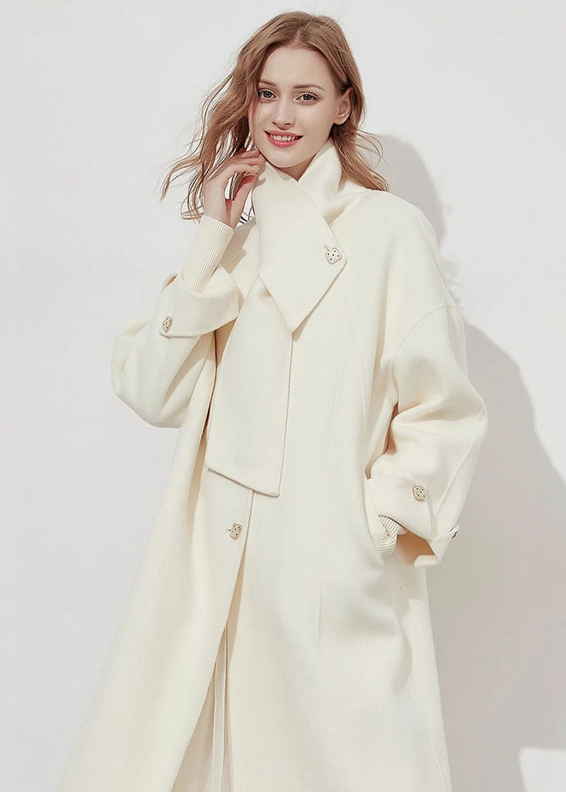 off white wool coat\