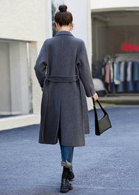 women's wool overcoat gray