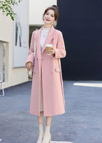 women's wool overcoat pink 