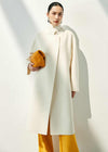 Women's Double Face Wool Cashmere Belted Wrap Long Coat