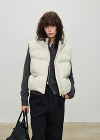 women's Winter Sleeveless Down Puffer Waistcoat