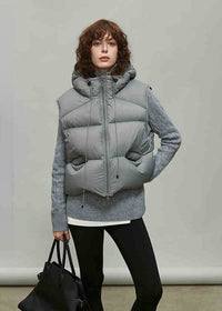 women's Winter Sleeveless Down Puffer Waistcoat