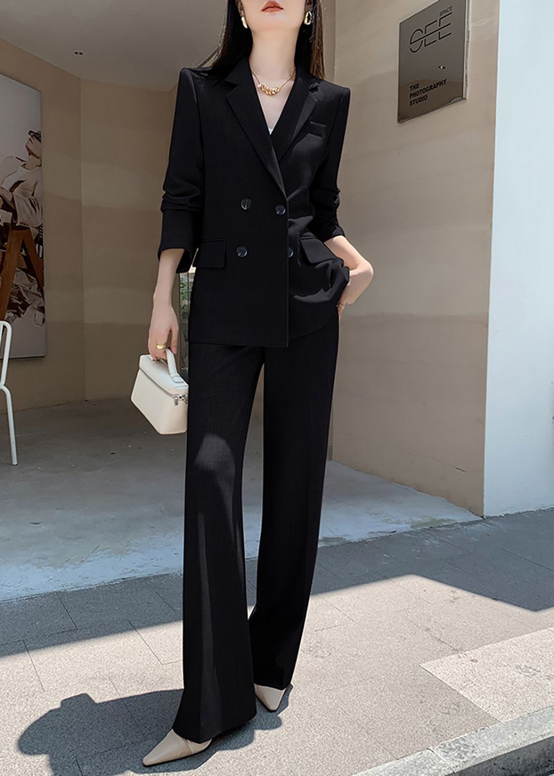 JinXuanYa Women's Business Suit - Double Breasted Slim Fit Blazer & Pant Set