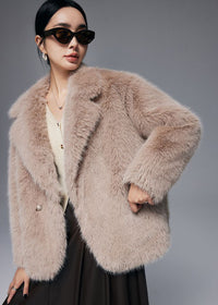 Khaki Short Fur Coat