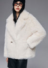 White Faux fur jacket