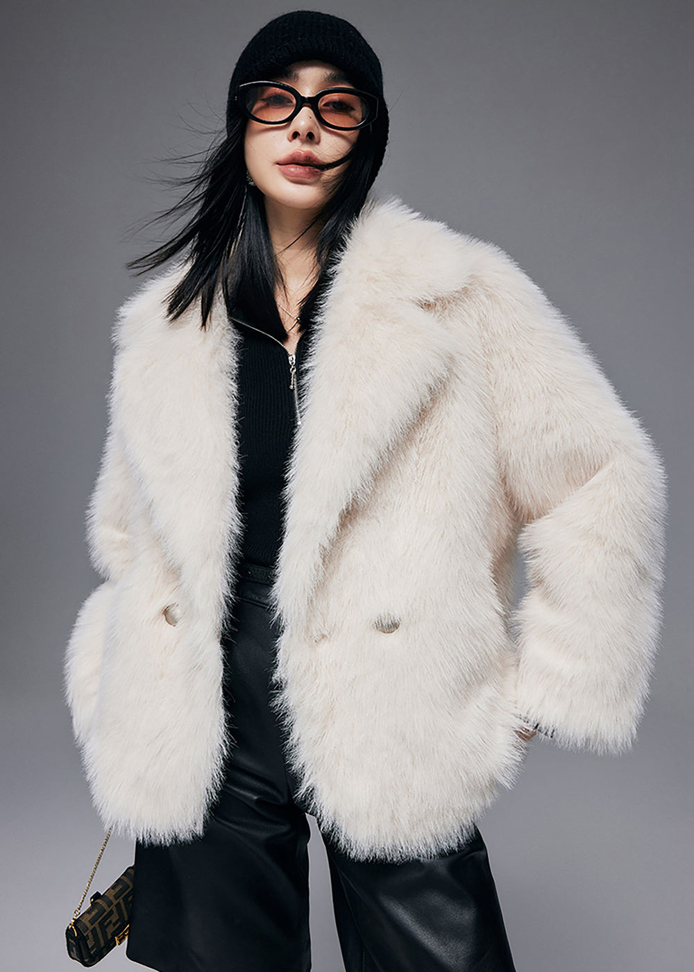 Vivian Chase – Short Faux Fur Jacket by The Nevermore