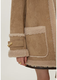 Faux Suede Fur Fleece Coat