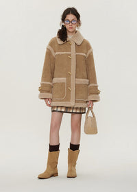 Faux Suede Fur Fleece Coat