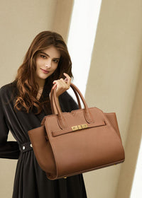 Women's Genuine Leather Top Handle Shoulder Bag