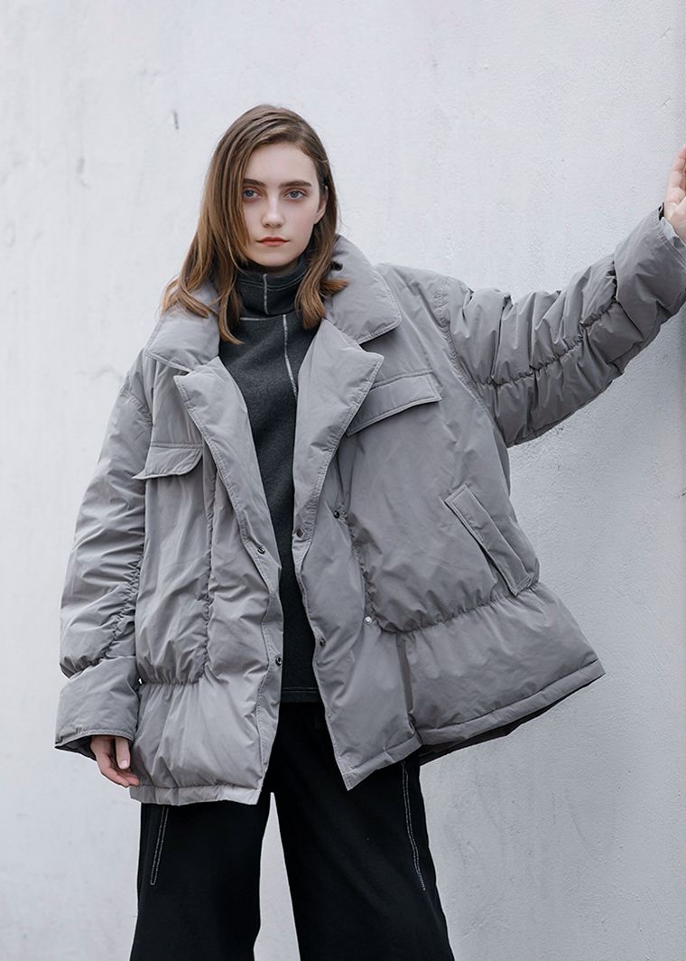 Women's Winter Notched Collar Down Puffer Coat