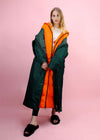 Women's Winter Fur Collar Hooded Long Down Puffer Parka