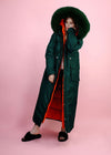 Women's Winter Fur Collar Hooded Long Down Puffer Parka