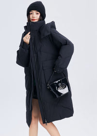 black winter down coat