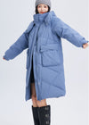 light blue down coat women