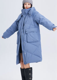 light blue down coat women