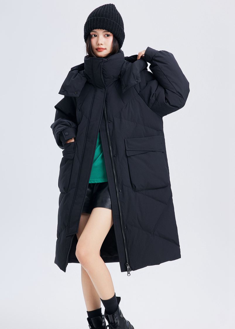 Hooded Over The Knee Puffer Coat