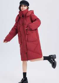 claret down parka winter women