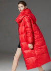 Women's Winter Hooded Quilted Down Puffer Long Overcoat