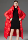 Women's Winter Hooded Quilted Down Puffer Long Overcoat